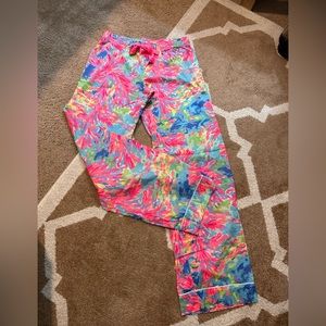 Lilly Pulitzer 100% Cotton Tropical Pajama Pants | Size Medium